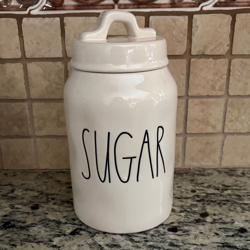 Rae Dunn Cream Sugar Canister with Lid